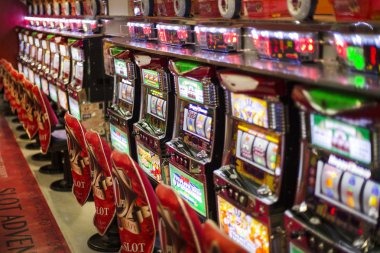 Mobile phone displaying casino interface